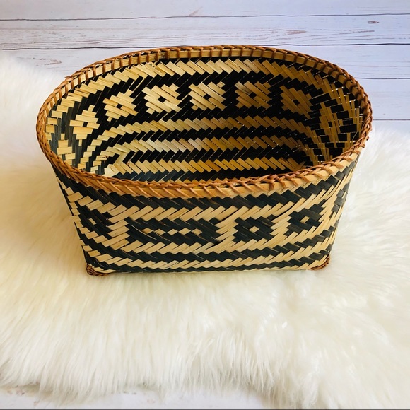Handmade Other - Artisan Oval Boho Basket
